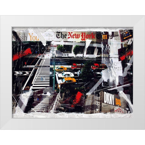 You and Me White Modern Wood Framed Art Print by MN.FF