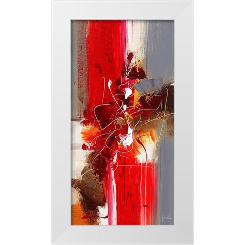 Jazz I White Modern Wood Framed Art Print by Ball, Veronique
