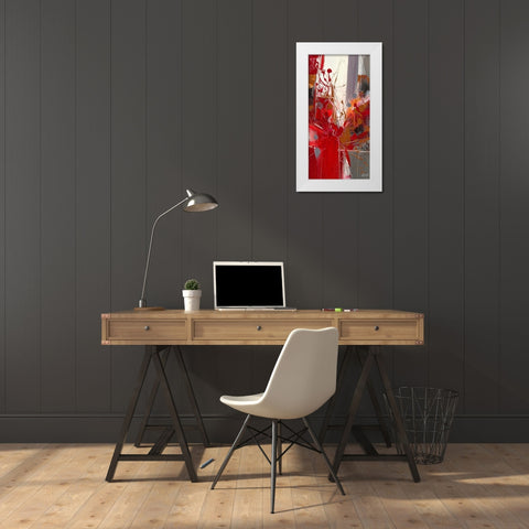 Jazz II White Modern Wood Framed Art Print by Ball, Veronique