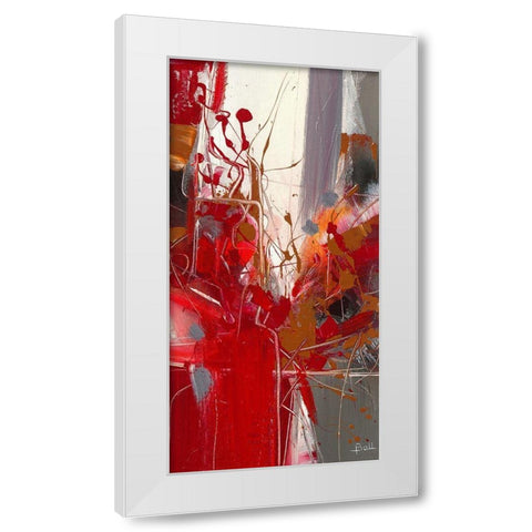 Jazz II White Modern Wood Framed Art Print by Ball, Veronique
