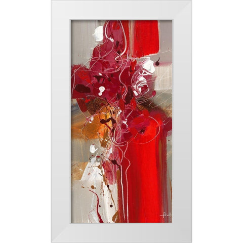Jazz III White Modern Wood Framed Art Print by Ball, Veronique