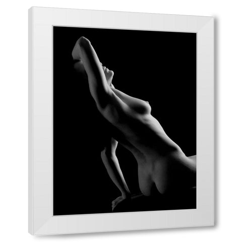 Sensualite White Modern Wood Framed Art Print by Hillert, Peter