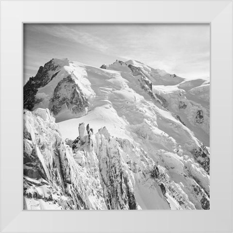Mont Blanc White Modern Wood Framed Art Print by Butcher, Dave