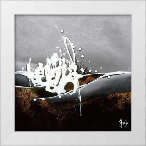 Musique I White Modern Wood Framed Art Print by Jadis