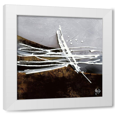 Musique II White Modern Wood Framed Art Print by Jadis