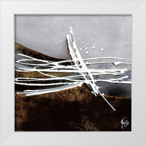 Musique II White Modern Wood Framed Art Print by Jadis