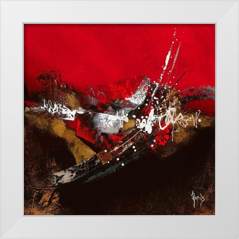 Energie musicale I White Modern Wood Framed Art Print by Jadis