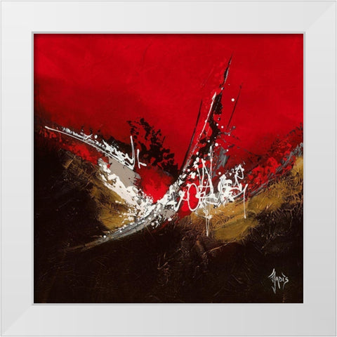 Energie musicale II White Modern Wood Framed Art Print by Jadis