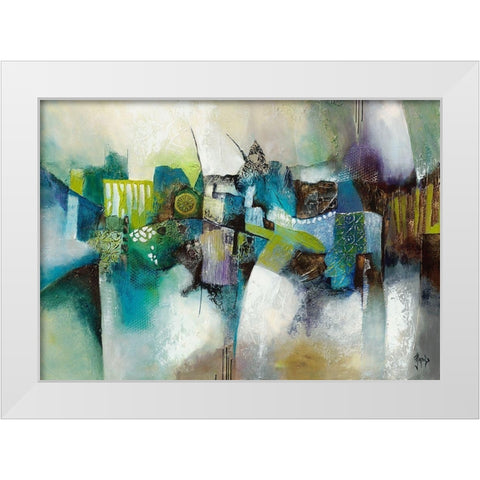 Royale White Modern Wood Framed Art Print by Jadis