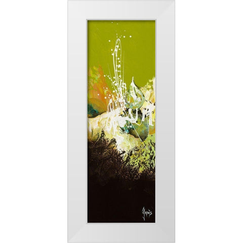 Amitie White Modern Wood Framed Art Print by Jadis