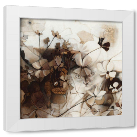 Le jardin de Tara II White Modern Wood Framed Art Print by Amrhein, Elvira