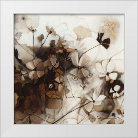 Le jardin de Tara II White Modern Wood Framed Art Print by Amrhein, Elvira