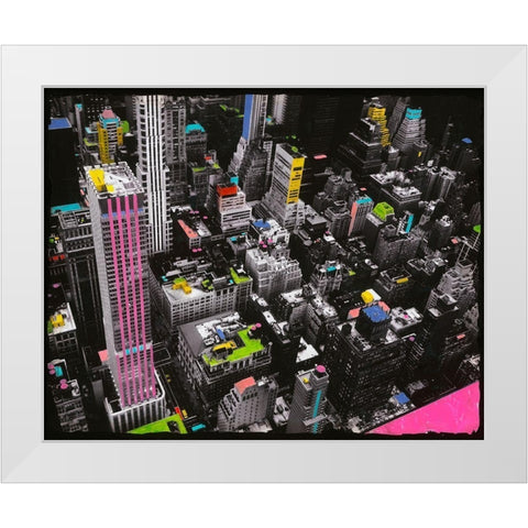 Color Side of the Force White Modern Wood Framed Art Print by Simonutti, Riccardo