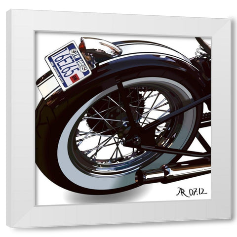 Bobber Detail White Modern Wood Framed Art Print by Strapelias - PR, Pierre