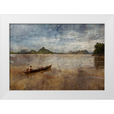 Mousson birmane White Modern Wood Framed Art Print by Le Visage, J-M