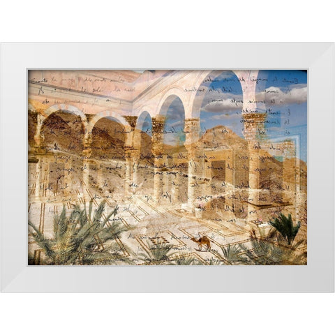 Oasis de montagne White Modern Wood Framed Art Print by Le Visage, J-M