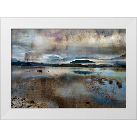 L ile noire White Modern Wood Framed Art Print by Le Visage, J-M