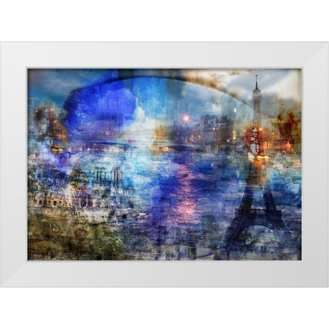 Impressions Paris levant White Modern Wood Framed Art Print by Le Visage, J-M