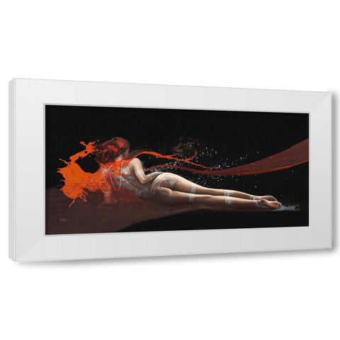 Samidha III White Modern Wood Framed Art Print by Cazal, Cedric