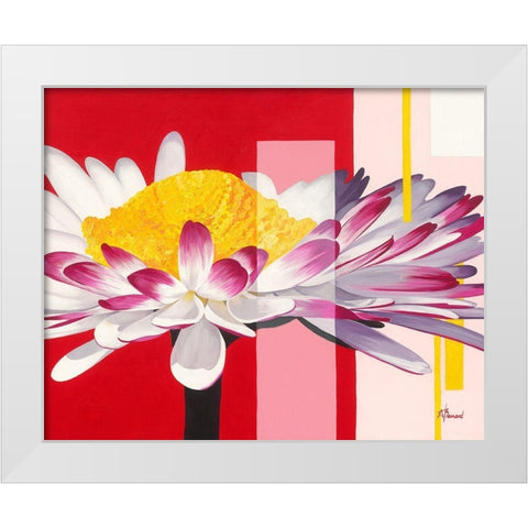 Paquerette I White Modern Wood Framed Art Print by Bernard, Anne