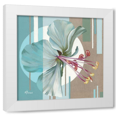 Geranium I White Modern Wood Framed Art Print by Bernard, Anne