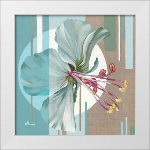 Geranium I White Modern Wood Framed Art Print by Bernard, Anne