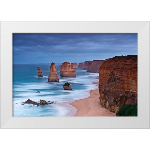 Great Ocean Road Australia White Modern Wood Framed Art Print by Ernemann, Lothar