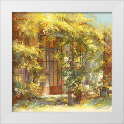 L orangerie White Modern Wood Framed Art Print by Messely, Johan