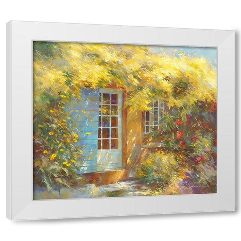 Petit paradis White Modern Wood Framed Art Print by Messely, Johan
