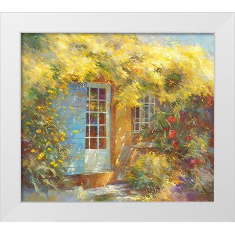 Petit paradis White Modern Wood Framed Art Print by Messely, Johan
