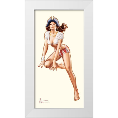 La Vigie White Modern Wood Framed Art Print by Hitte, Patrick