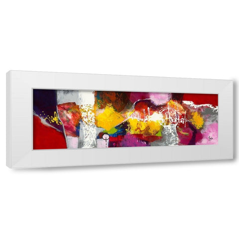 Magness White Modern Wood Framed Art Print by Jadis