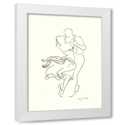 L amore White Modern Wood Framed Art Print by Schneider, Rosy