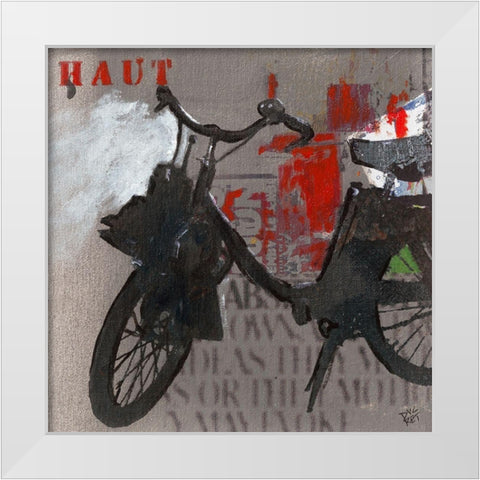 Libre III White Modern Wood Framed Art Print by Ducret, Patrice