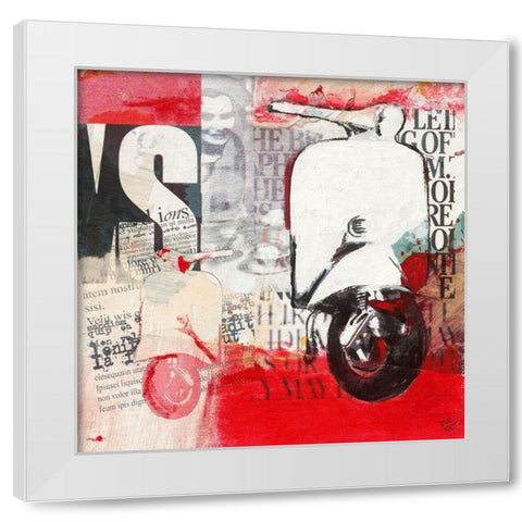 Pensee I White Modern Wood Framed Art Print by Ducret, Patrice