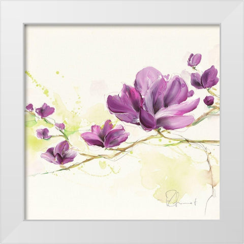 Magnolie I White Modern Wood Framed Art Print by Zacher-Finet, Isabelle