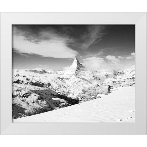 Matterhorn from Unterrothorn White Modern Wood Framed Art Print by Butcher, Dave