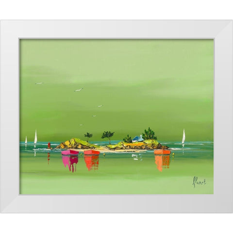 Petite brise White Modern Wood Framed Art Print by Flanet, Frederic