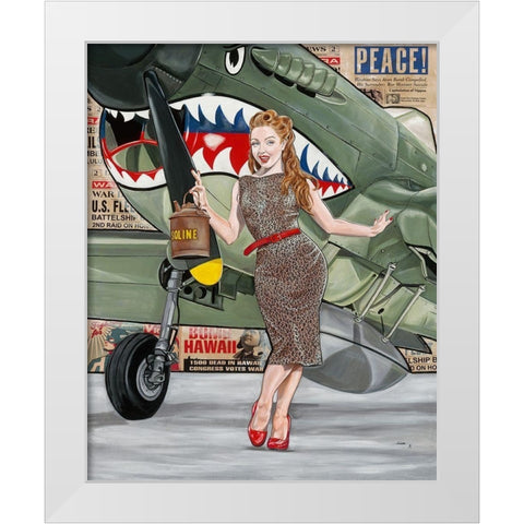 Jessie White Modern Wood Framed Art Print by Lisa.C