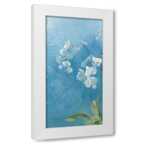 Phalaenopsis Fontaine I White Modern Wood Framed Art Print by Vernageau, Sylvie