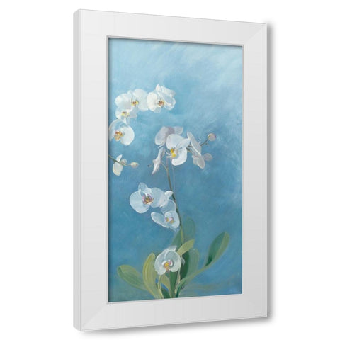 Phalaenopsis Fontaine III White Modern Wood Framed Art Print by Vernageau, Sylvie