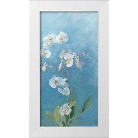 Phalaenopsis Fontaine III White Modern Wood Framed Art Print by Vernageau, Sylvie