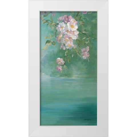 Roses Chaalis Blanches White Modern Wood Framed Art Print by Vernageau, Sylvie