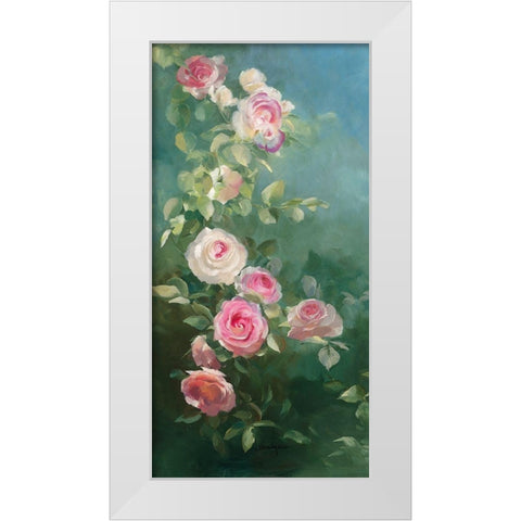 Rosier Pierre de Ronsard White Modern Wood Framed Art Print by Vernageau, Sylvie