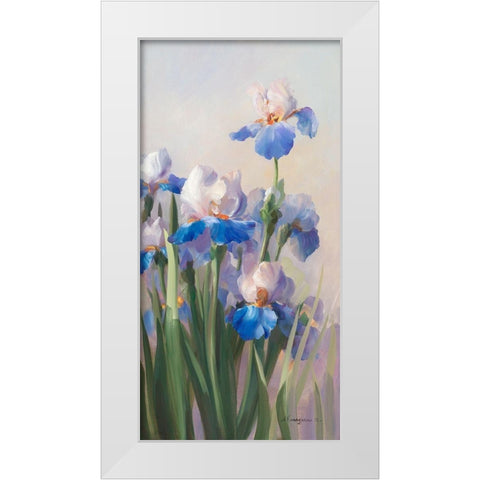 Iris French Cancan White Modern Wood Framed Art Print by Vernageau, Sylvie