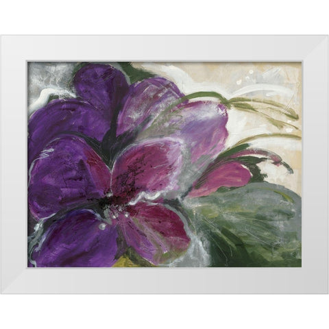 Clematis White Modern Wood Framed Art Print by Dreyer, Ingeborg