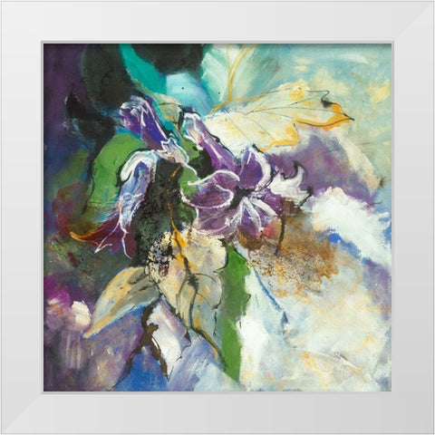 Engelstrompete White Modern Wood Framed Art Print by Dreyer, Ingeborg