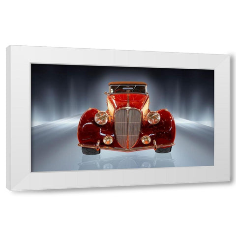 Car Collection 8 White Modern Wood Framed Art Print by Hillert, Peter