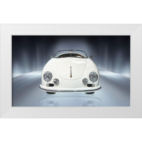 Car Collection 14 White Modern Wood Framed Art Print by Hillert, Peter