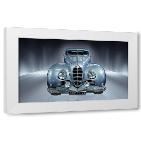 Car Collection 11 White Modern Wood Framed Art Print by Hillert, Peter